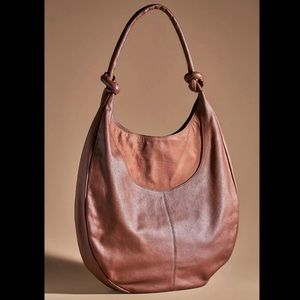 Anthropologie Slouchy Leather Knotted Oversized Tote Bag